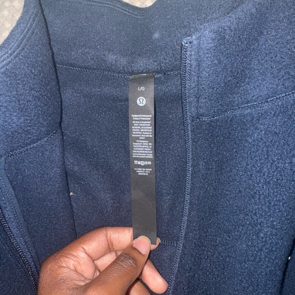 lululemon fleece half zip